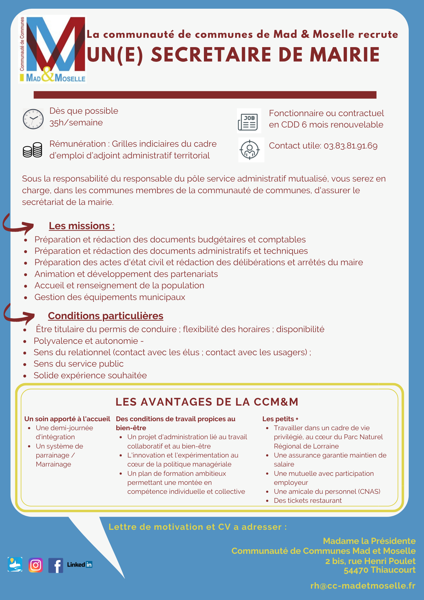 oe secretaire de mairie