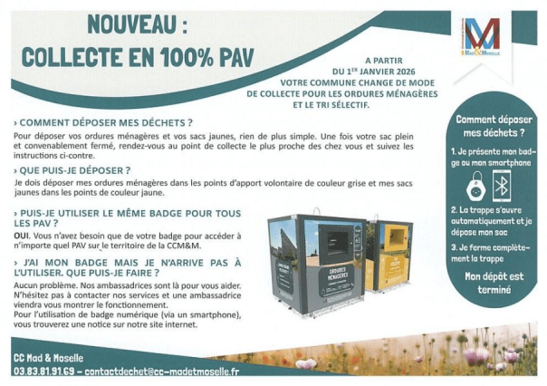 Affiche présentation communes 100% PAV