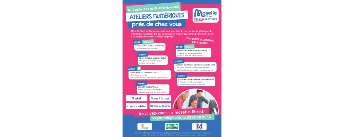 Ateliers numérique gratuits en Moselle